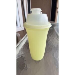 Vintage Tupperware Yellow Shaker MIxer Bottle Gravy Salad Dressing